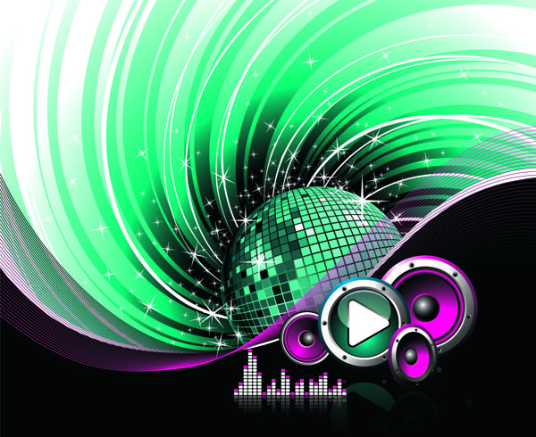 free vector The Trend of Music Illustration Vector Material 5